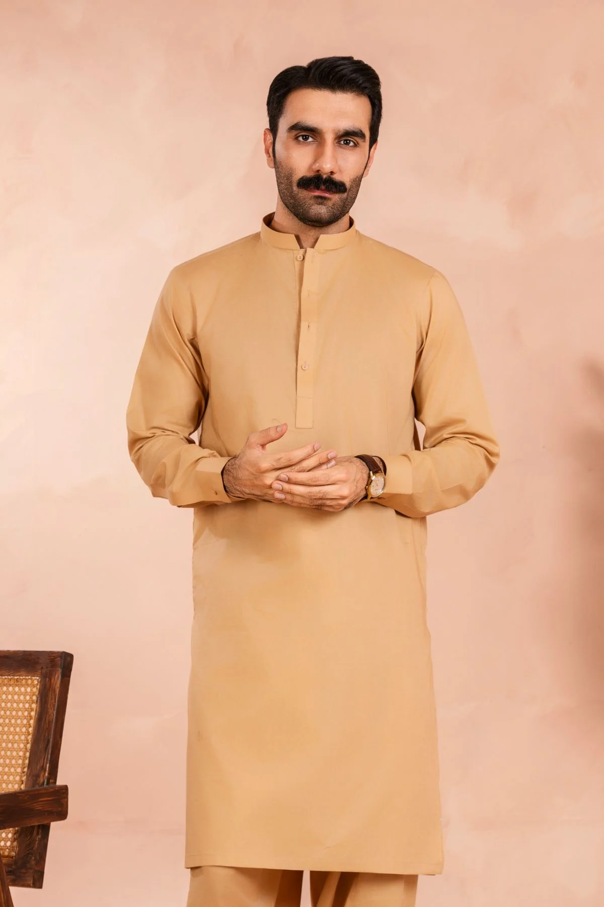 CottonCamelBrownKurtaShalwar2